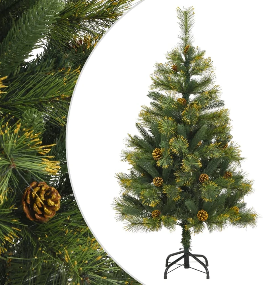 Kalėdų eglutė su šarnyrinėmis šakomis/kankorėžiais, 120cm