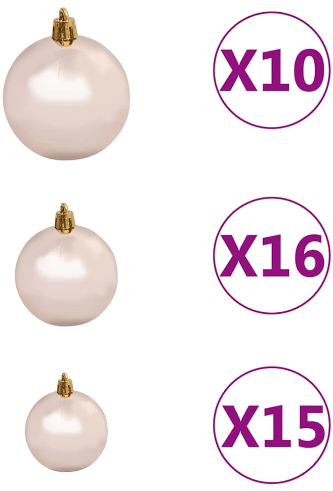 Kalėdų eglutė su šarnyrinėmis šakomis/LED/žaisliukais, 300cm