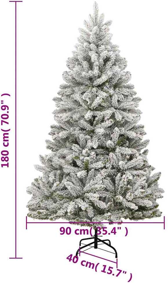 Kalėdų eglutė su šarnyrinėmis šakomis/LED/žaisliukais, 180cm