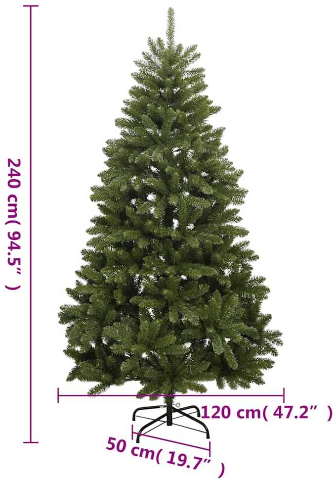 Kalėdų eglutė su šarnyrinėmis šakomis/LED/žaisliukais, 240cm