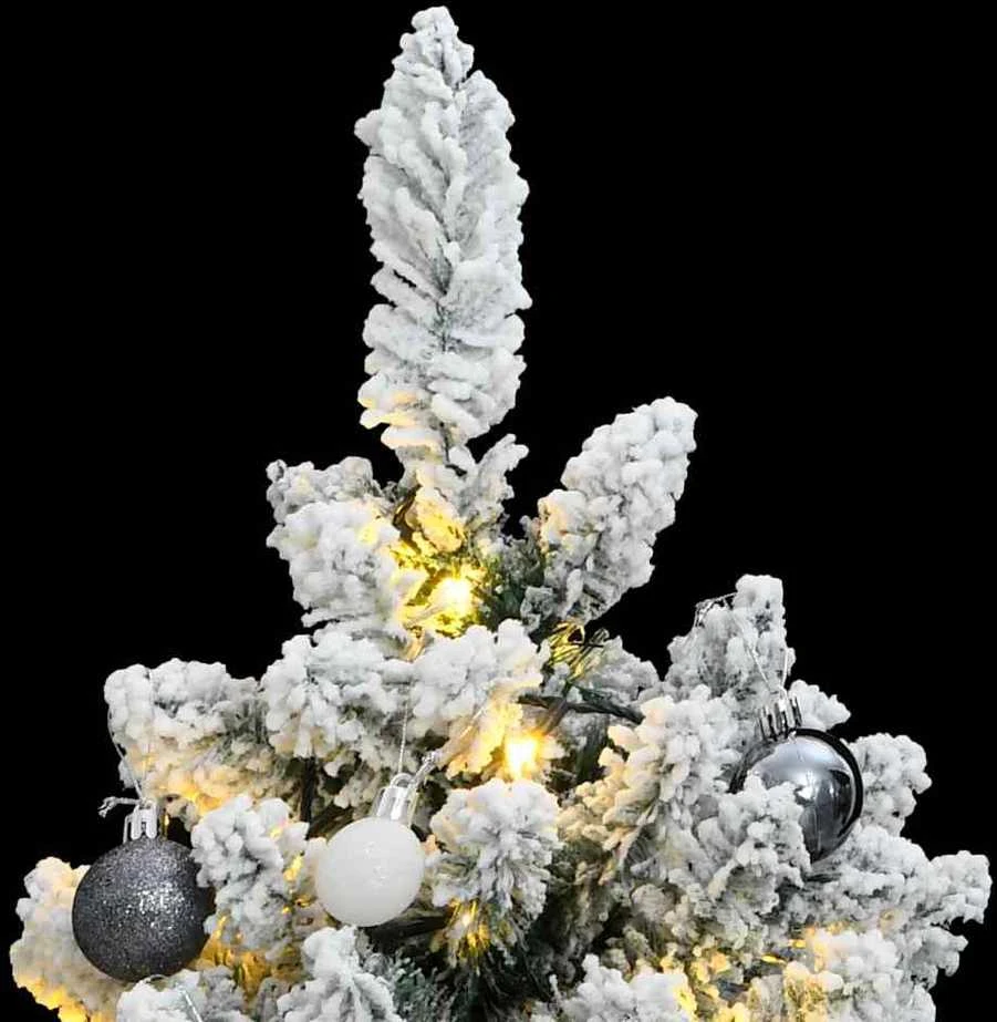 Kalėdų eglutė su šarnyrinėmis šakomis/LED/žaisliukais, 120cm