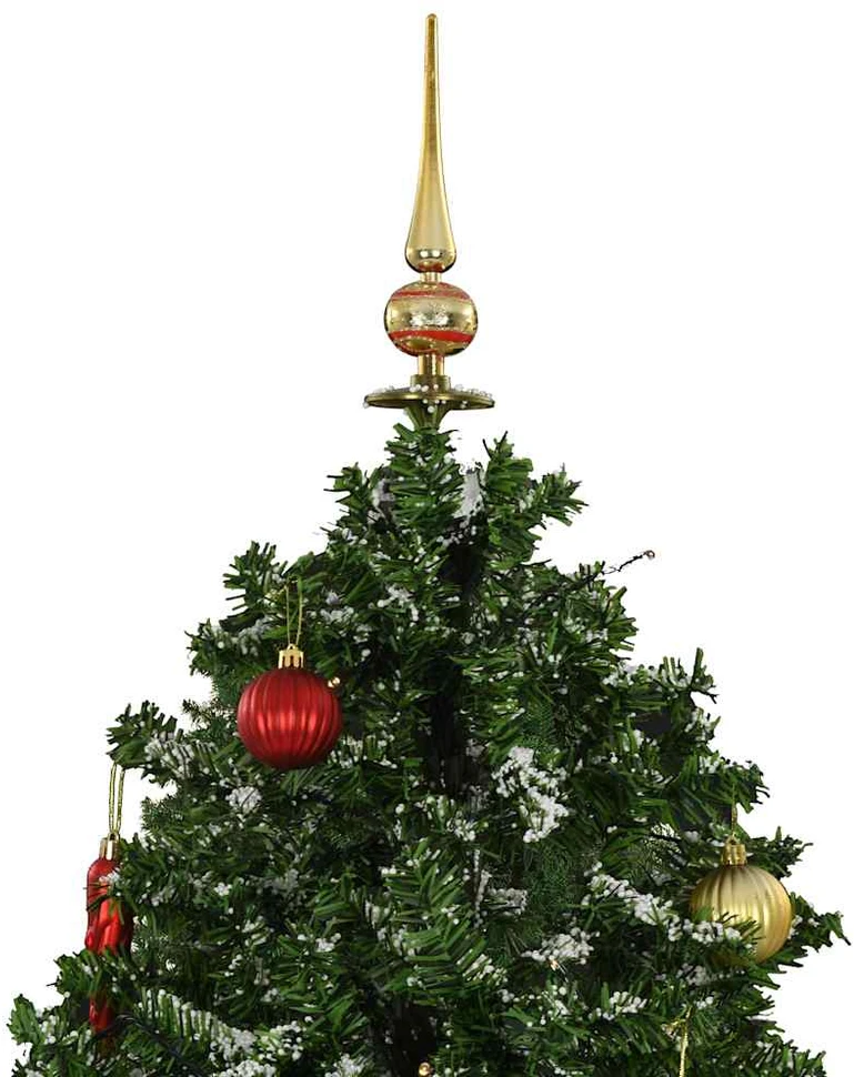 Kalėdų eglutė su sniego fun. ir skėč. form. pagr., žalia, 140cm