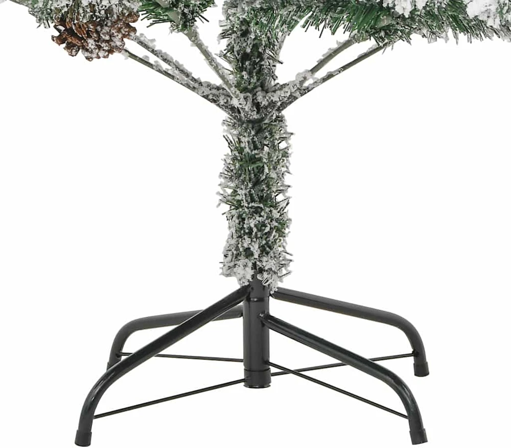 Kalėdų eglutė su sniegu ir kankorėžiais, 195cm, PVC ir PE