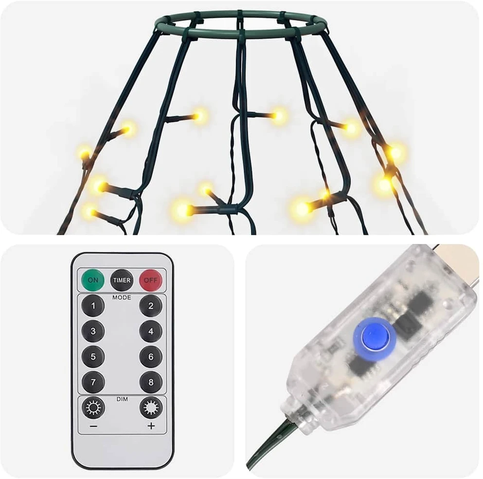 Kalėdų eglutės girlianda, 210 LED lempučių, 210cm