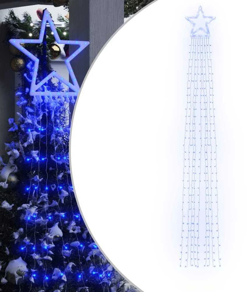Kalėdų eglutės girlianda, 320 mėlynų LED lempučių, 375cm