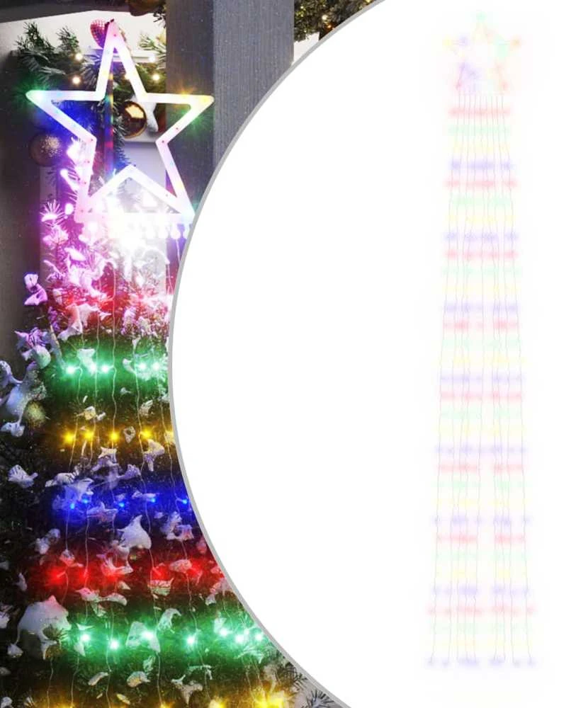 Kalėdų eglutės girlianda, spalvota, 375cm, 320 LED lempučių