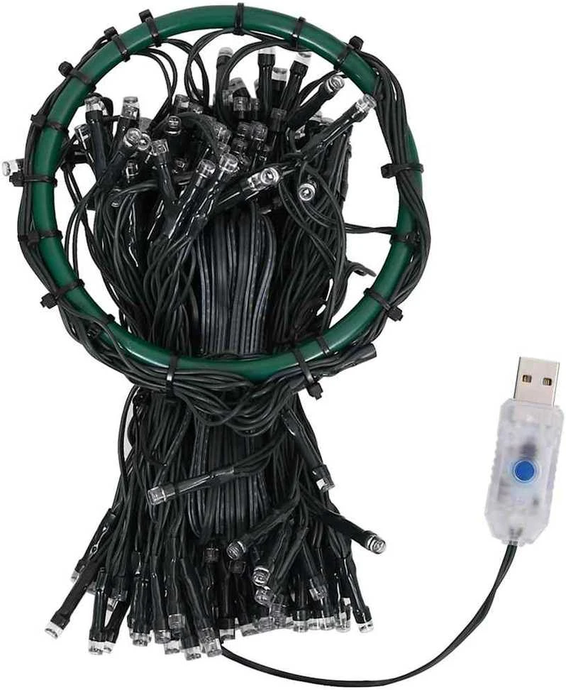 Kalėdų eglutės girlianda su 180 LED lempučių, 180cm