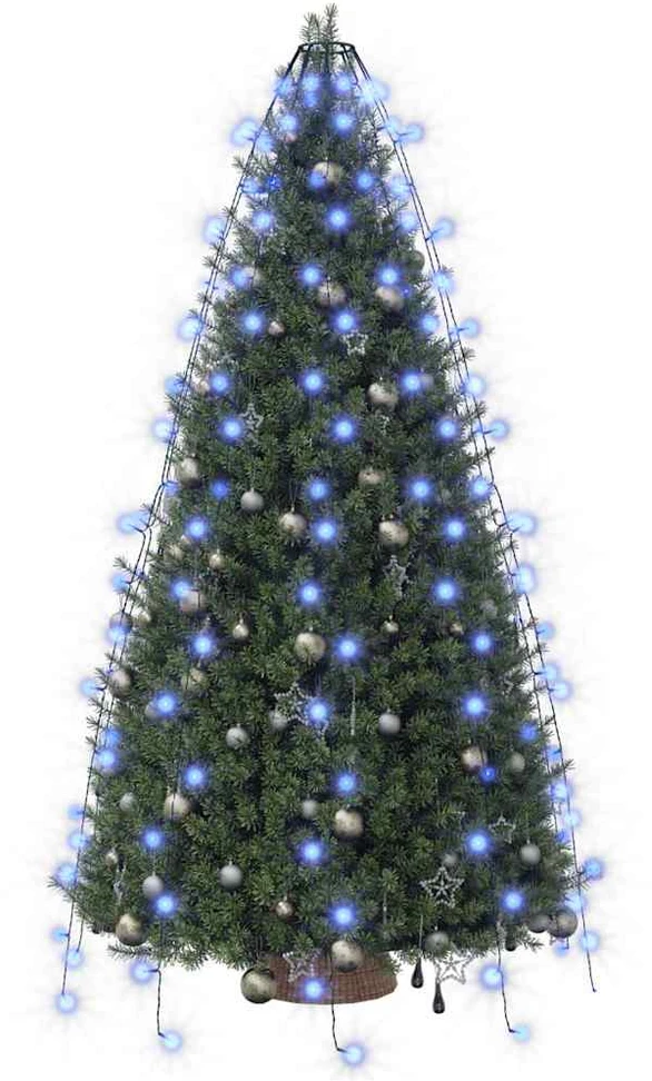 Kalėdų eglutės girlianda su 180 mėlynų LED lempučių, 180cm