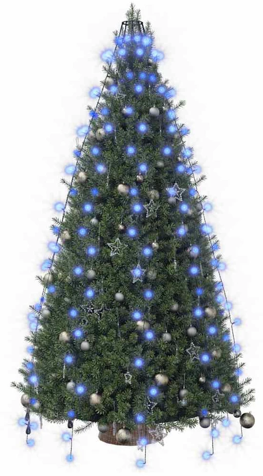 Kalėdų eglutės girlianda su 210 mėlynų LED lempučių, 210cm