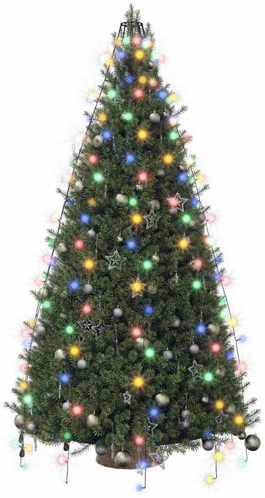 Kalėdų eglutės girlianda su 210 spalvotų LED lempučių, 210cm