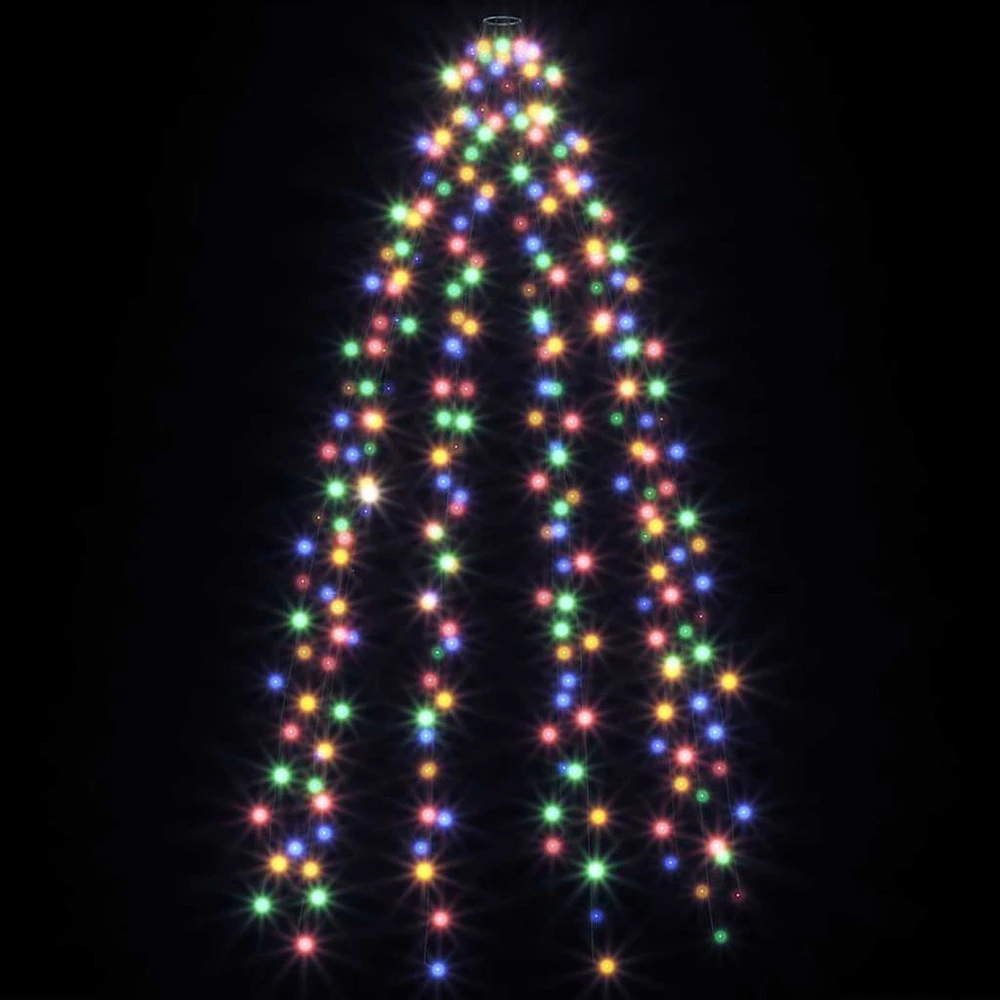 Kalėdų eglutės girlianda su 250 spalvotų LED lempučių, 250cm