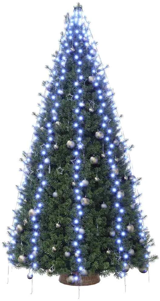 Kalėdų eglutės girlianda su 500 mėlynų LED lempučių, 500cm