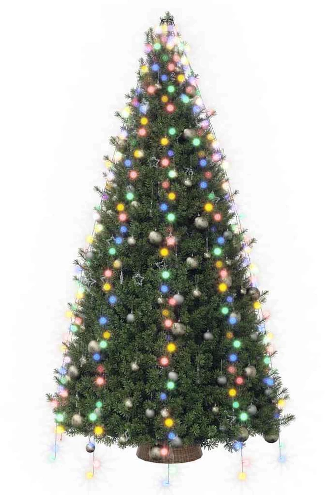 Kalėdų eglutės girlianda su 500 spalvotų LED lempučių, 500cm