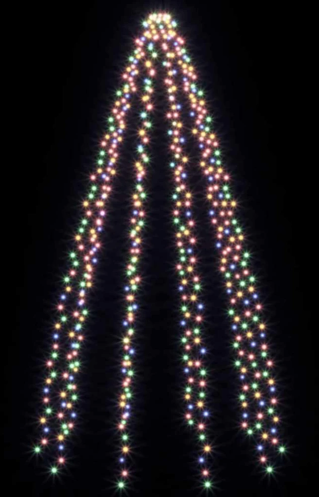 Kalėdų eglutės girlianda su 500 spalvotų LED lempučių, 500cm
