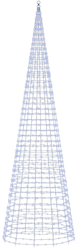 Kalėdų eglutės girlianda su smaigais ir vėliavos stiebu 500 cm