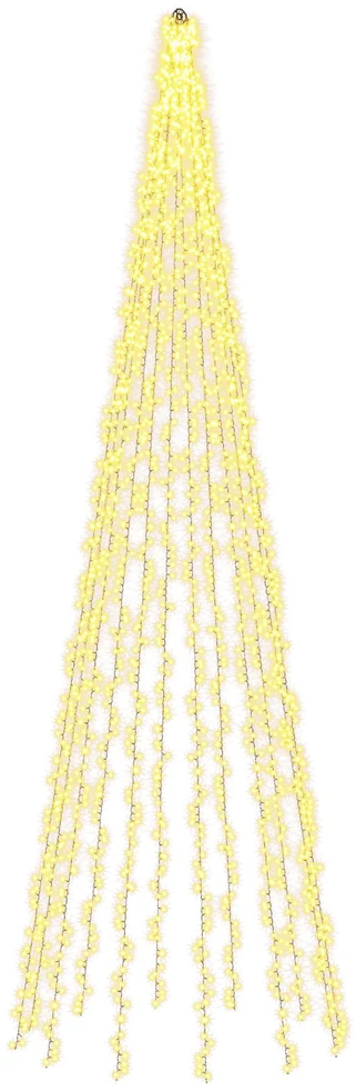 Kalėdinės eglutės lemputės su 12 LED 2004 LED Šilta balta
