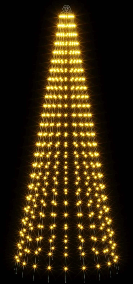 Kalėdų eglutės lemputės su smeigėmis 500 LED Šilta balta ir