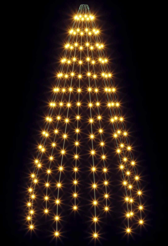 Kalėdų eglutės lemputės 150 LED Šilta balta 150 cm