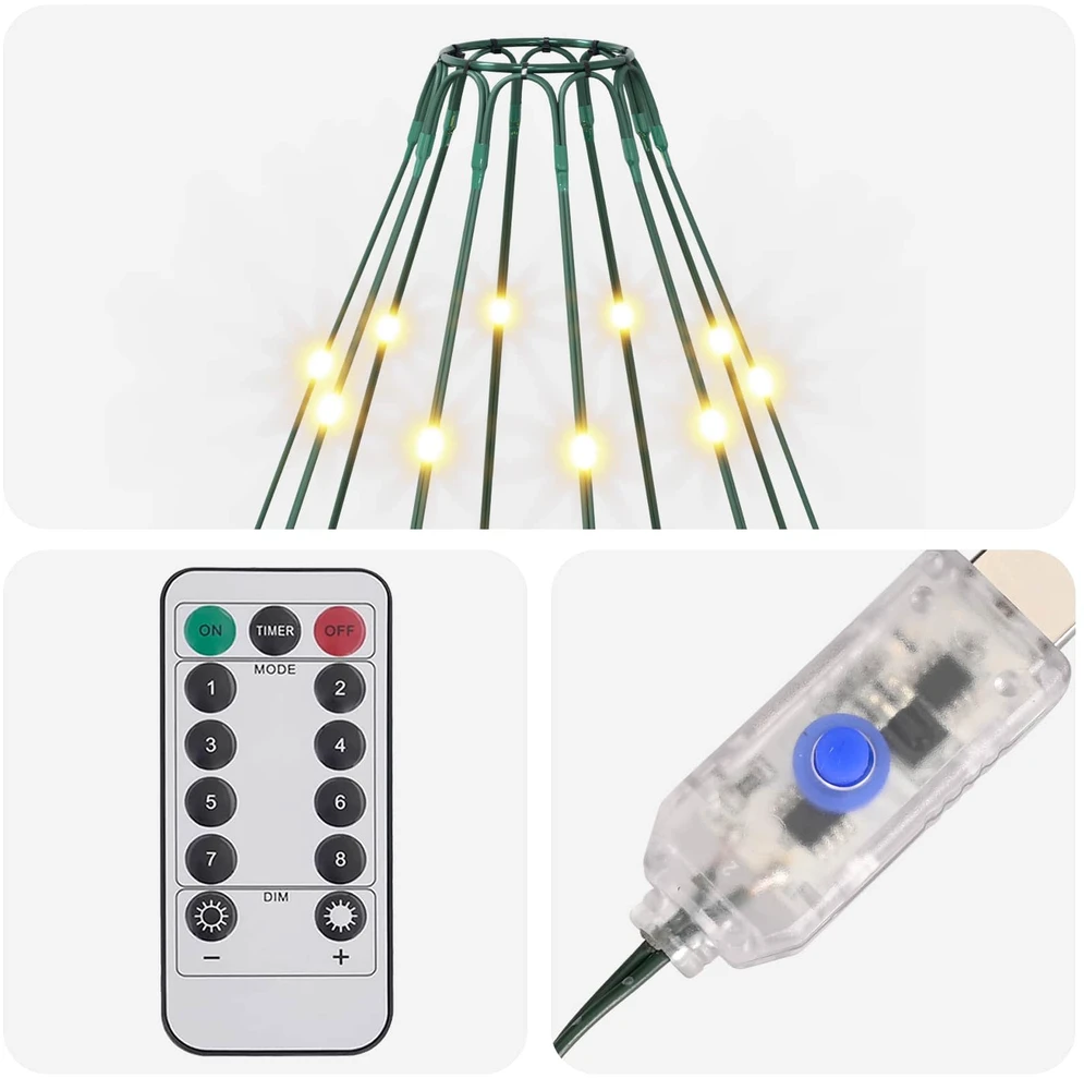 Kalėdų eglutės lemputės 180 LED Šilta balta 180 cm