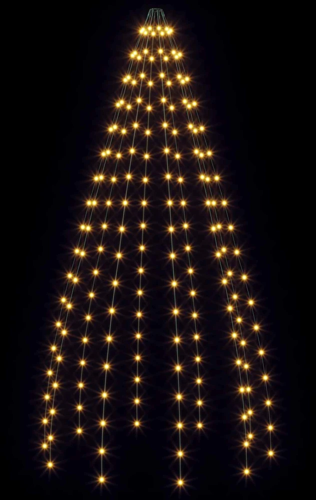 Kalėdų eglutės lemputės 180 LED Šilta balta 180 cm