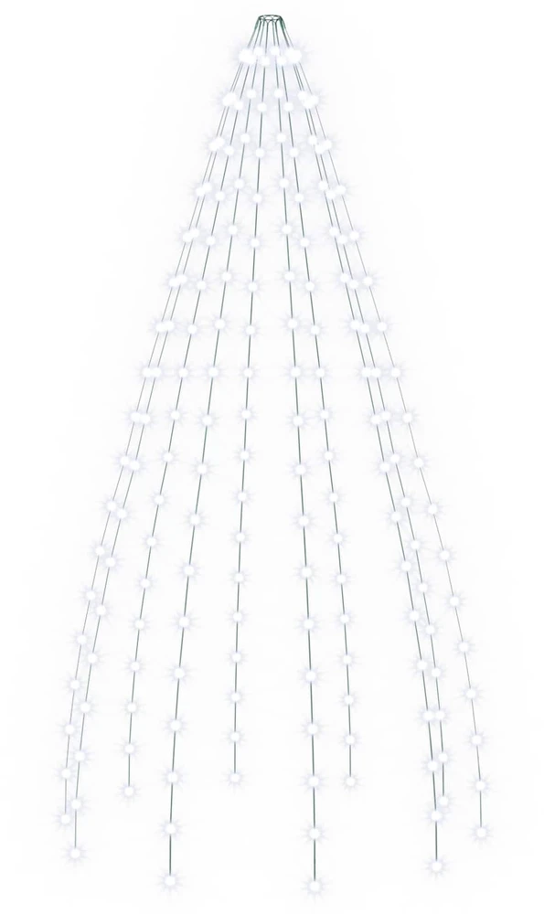 Kalėdų eglutės lemputės 180 LED Šalta balta 180 cm