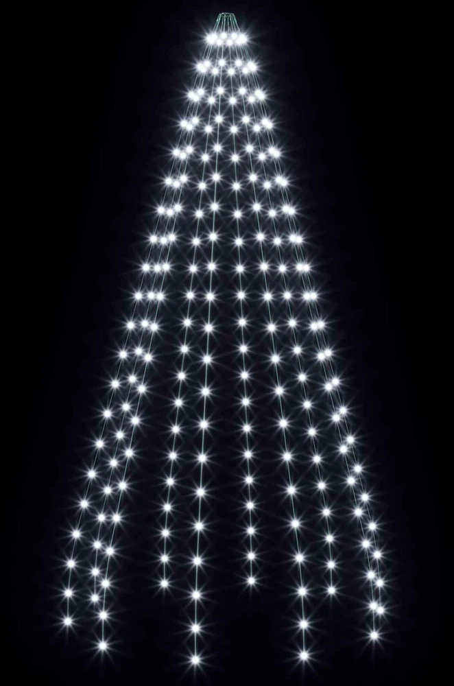 Kalėdų eglutės lemputės 210 LED Šalta balta 210 cm