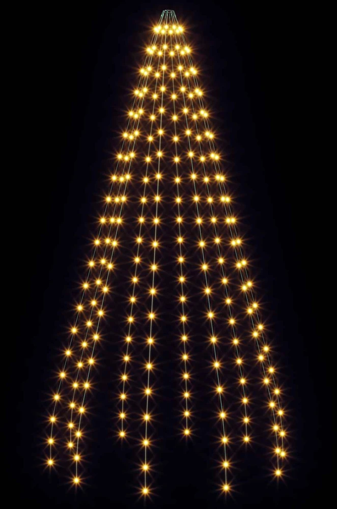 Kalėdų eglutės lemputės 210 LED Šilta balta 210 cm