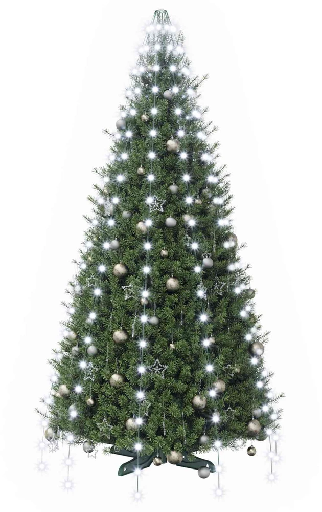 Kalėdų eglutės lemputės 210 LED Šalta balta 210 cm