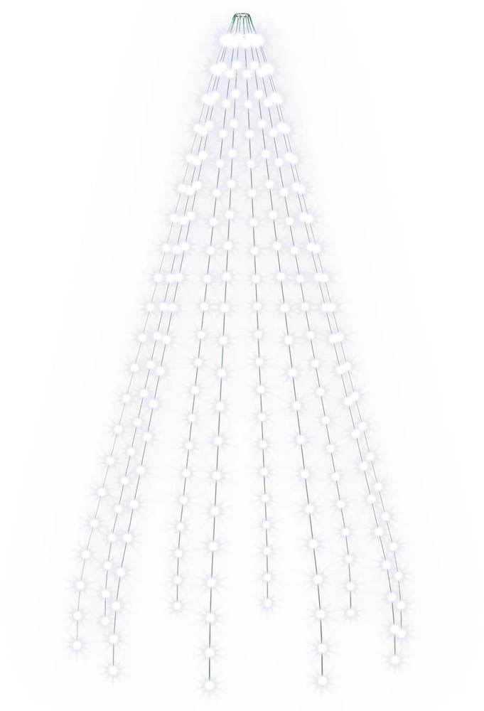 Kalėdų eglutės lemputės 210 LED Šalta balta 210 cm