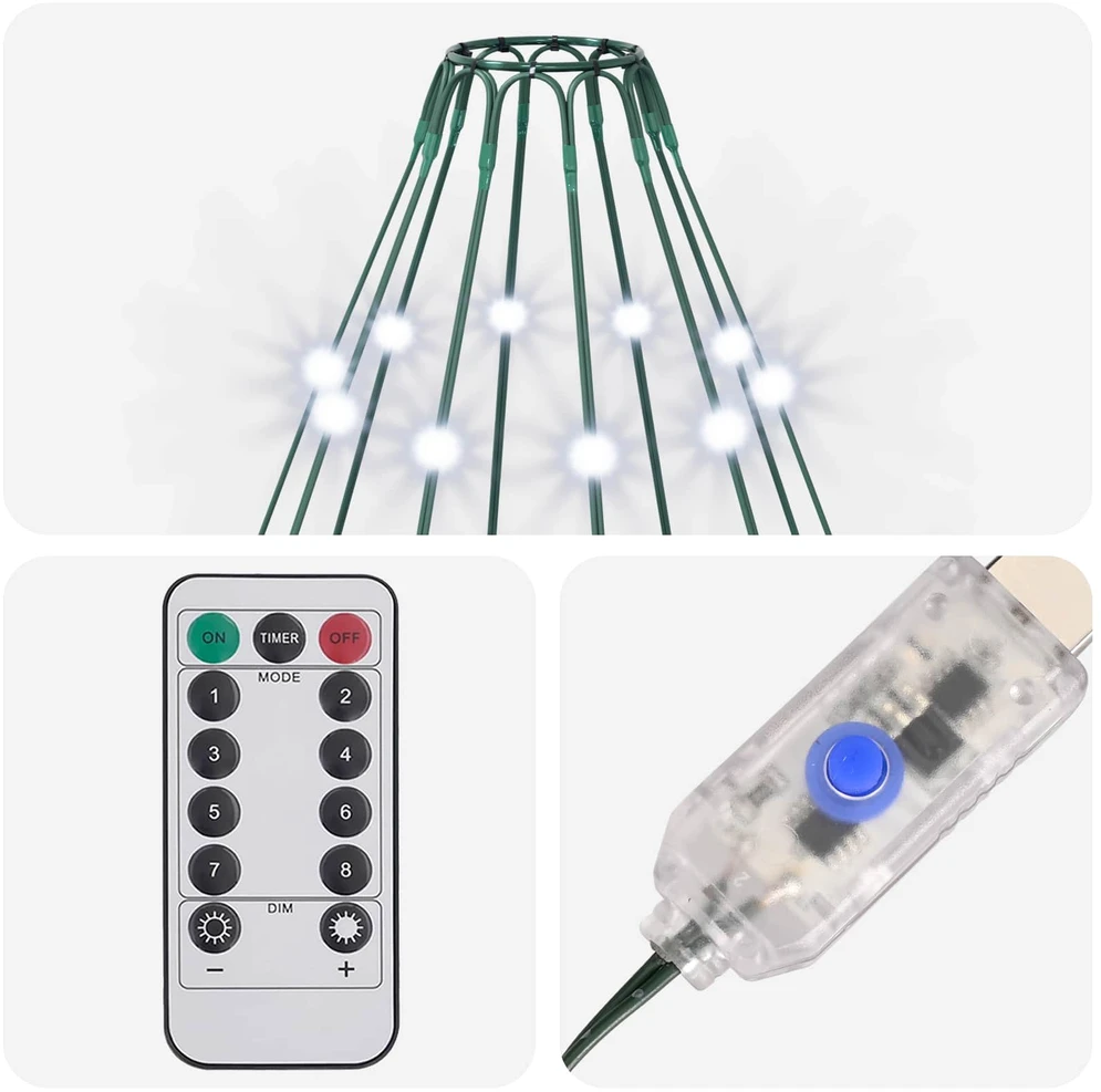 Kalėdų eglutės lemputės 500 LED Šalta balta 500 cm