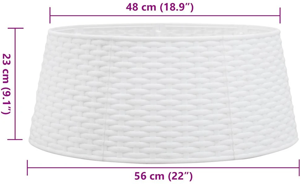 Kalėdų eglutės sijonas Baltas Ø56x23 cm Plastikas