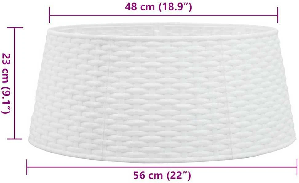 Kalėdų eglutės sijonas Baltas Ø56x23 cm Plastikas