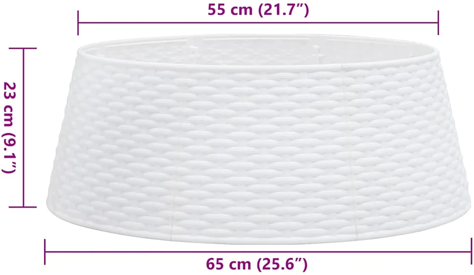 Kalėdų eglutės sijonas Baltas Ø65x23 cm Plastikas