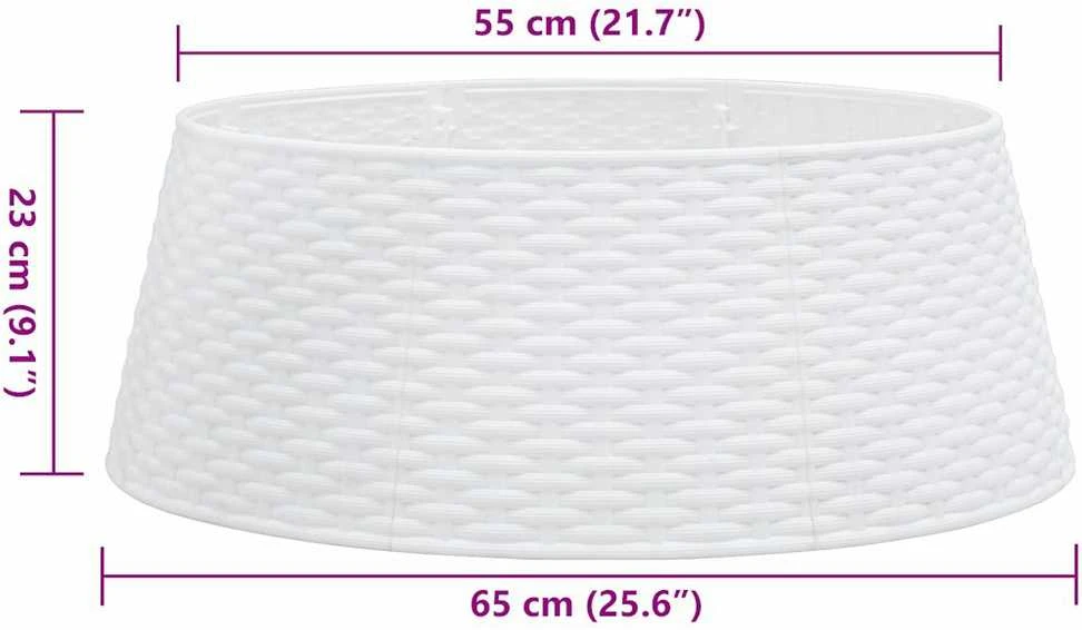 Kalėdų eglutės sijonas Baltas Ø65x23 cm Plastikas
