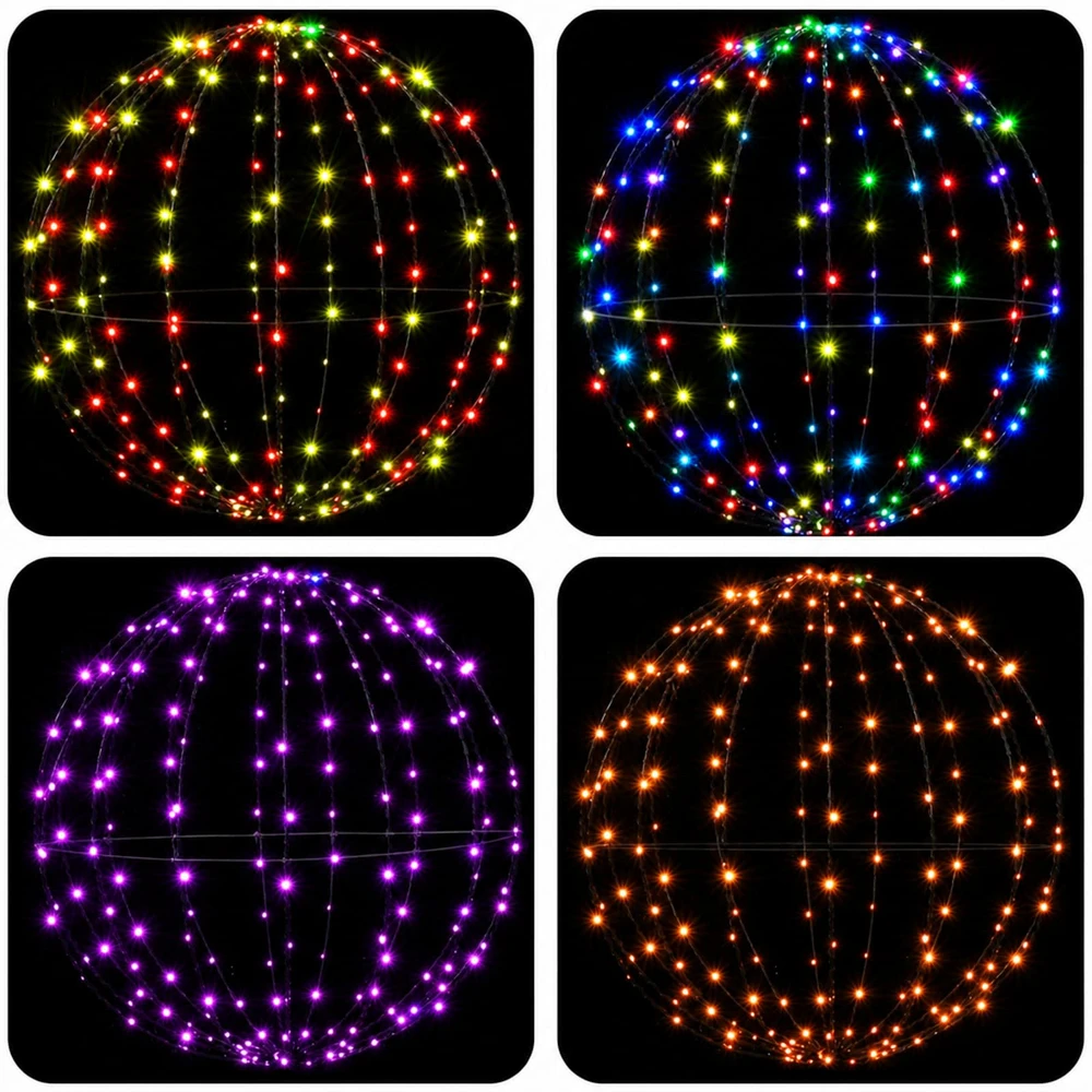 Kalėdų finialo šviesa 160 LED RGB Skersmuo 50 x 52 cm