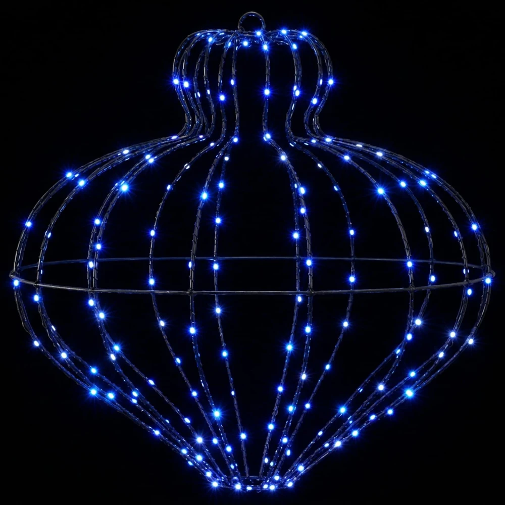 Kalėdų finialo šviesa 192 LED Mėlyna Skersmuo 40 x 40 cm