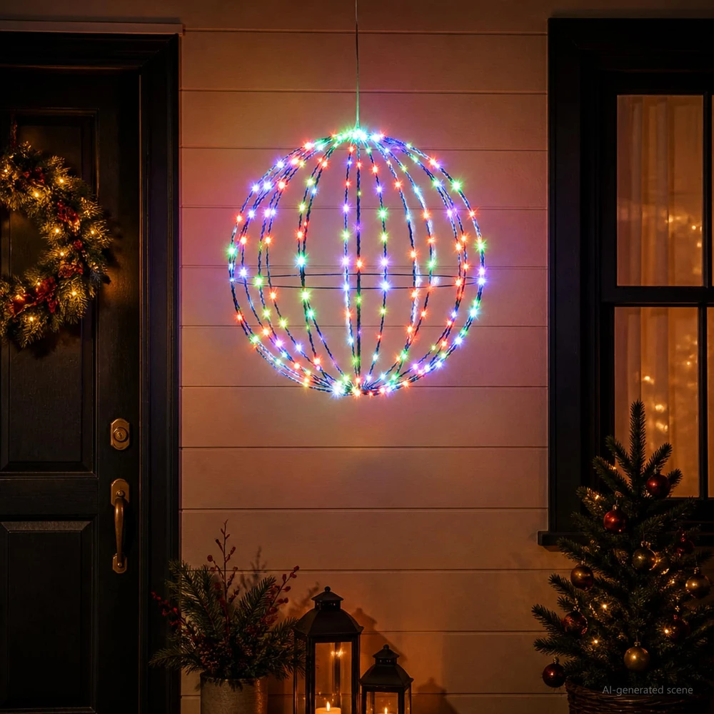 Kalėdų finialo šviesa 192 LED RGB Skersmuo 60 x 63 cm