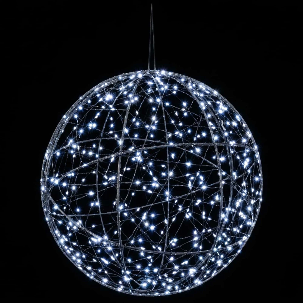 Kalėdų finialo šviesa 2 vnt. 1000 LED Šalta balta Ø 40 x 42 cm