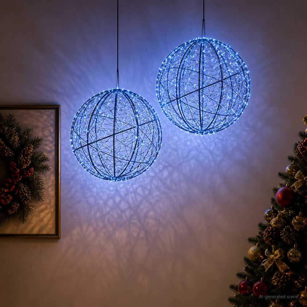 Kalėdų finialo šviesa 2 vnt. 1500 LED Mėlyna Ø 50 x 52 cm