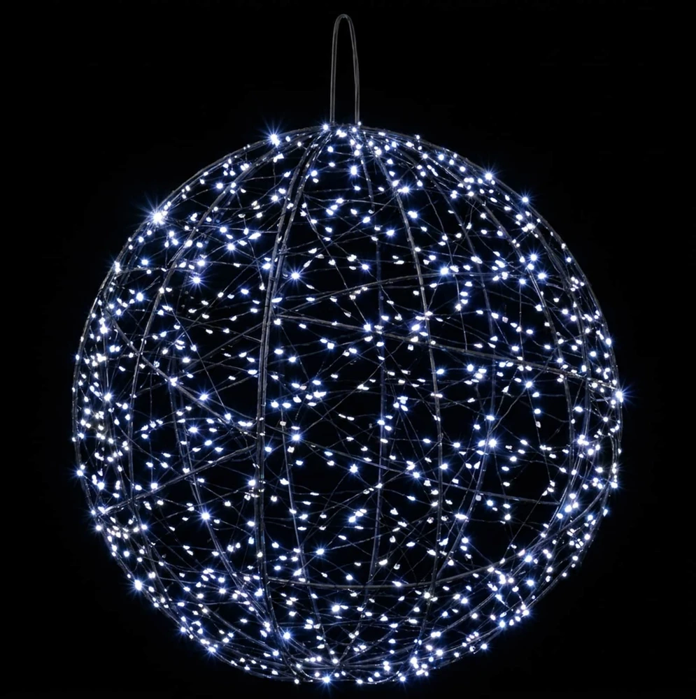 Kalėdų finialo šviesa 2 vnt. 1900 LED Šalta balta Ø 60 x 63 cm