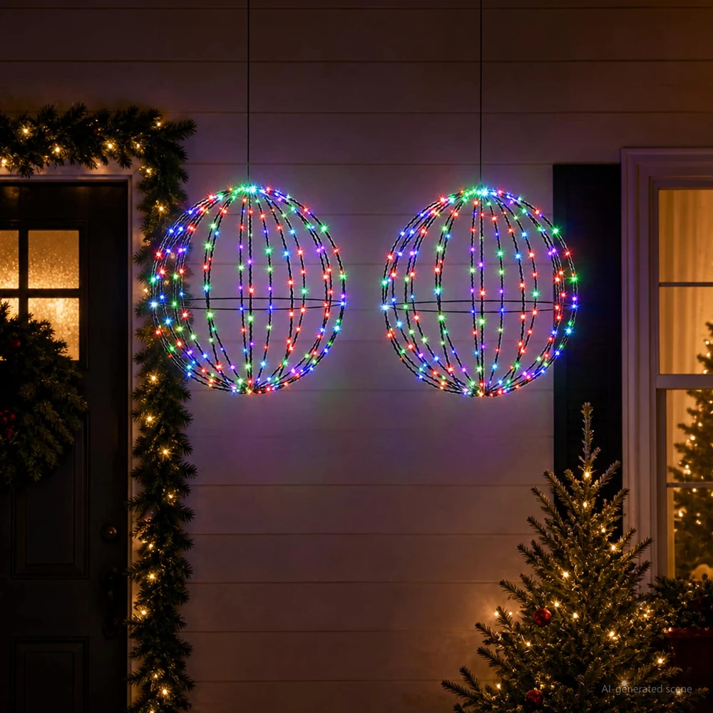 Kalėdų finialo šviesa 2 vnt. 240 LED RGB Skersmuo 40 x 42 cm