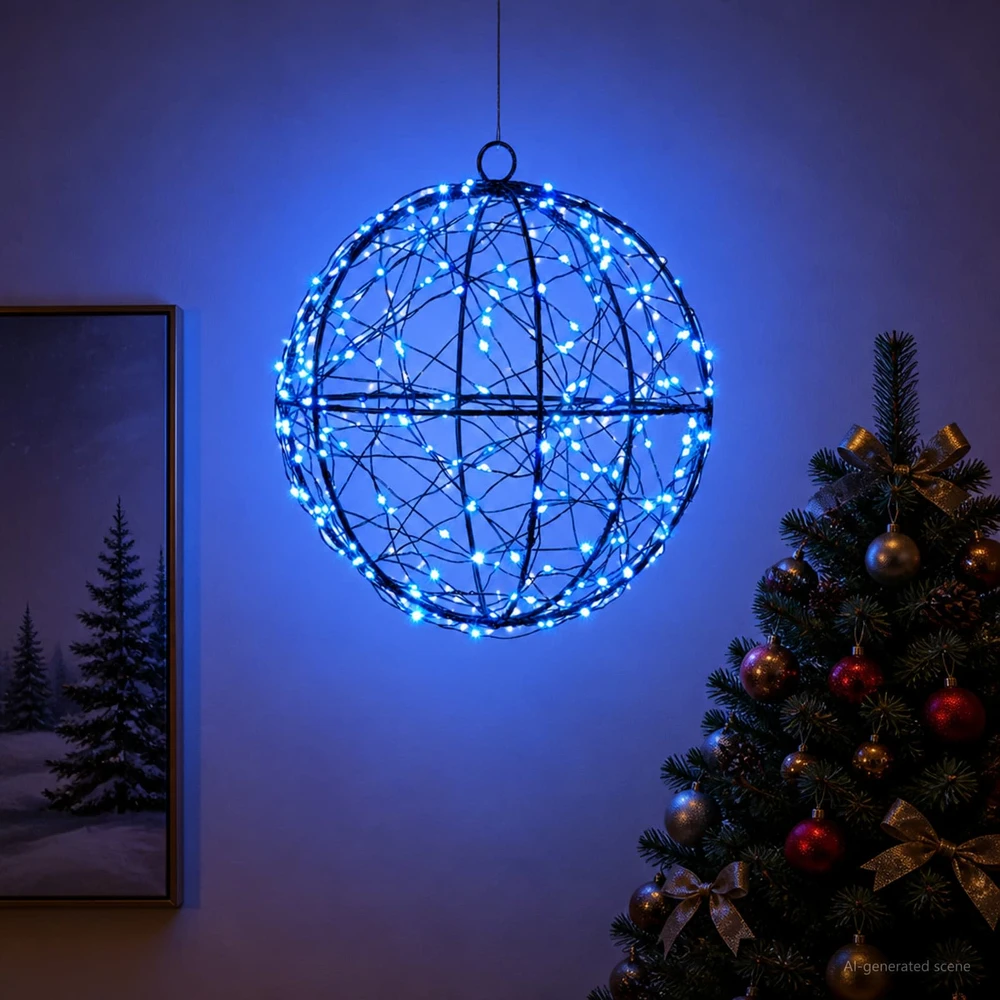 Kalėdų finialo šviesa 200 LED Mėlyna Ø 20 x 22 cm