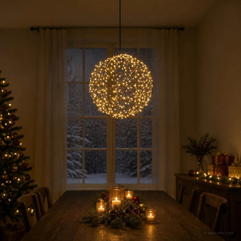 Kalėdų finialo šviesa 300 LED Šilta balta Ø 30 x 32 cm