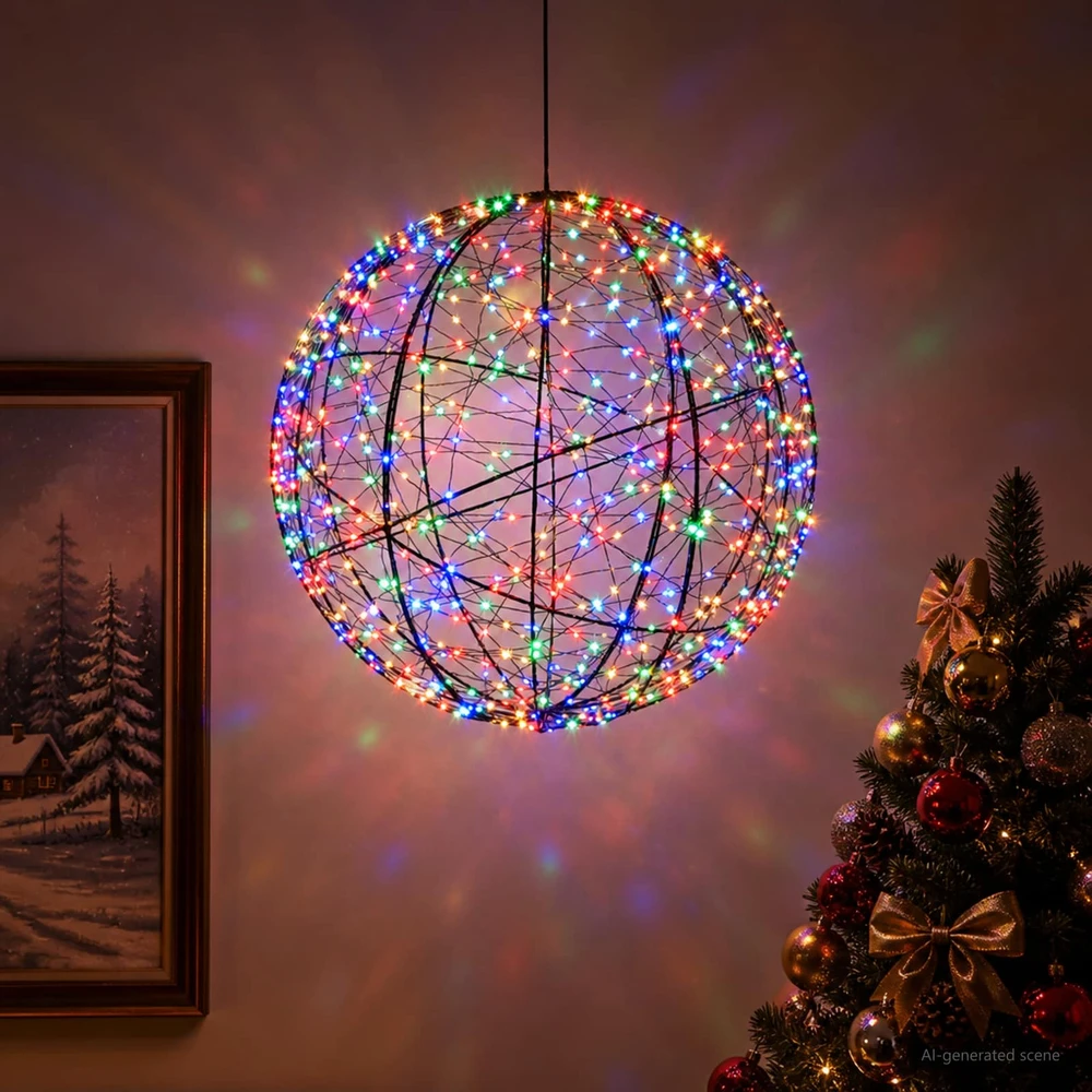 Kalėdų finialo šviesa 500 LED Įvairių spalvų Ø 40 x 42 cm