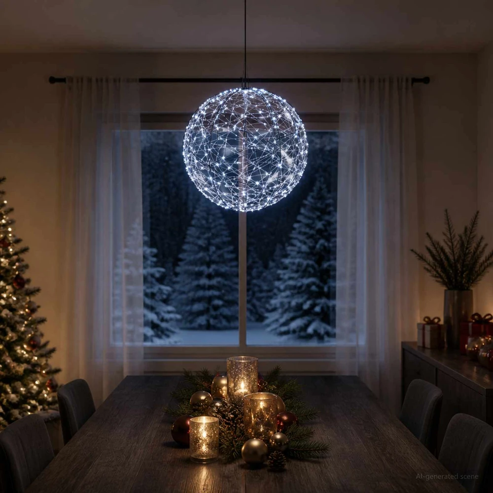 Kalėdų finialo šviesa 500 LED Šalta balta Ø 40 x 42 cm