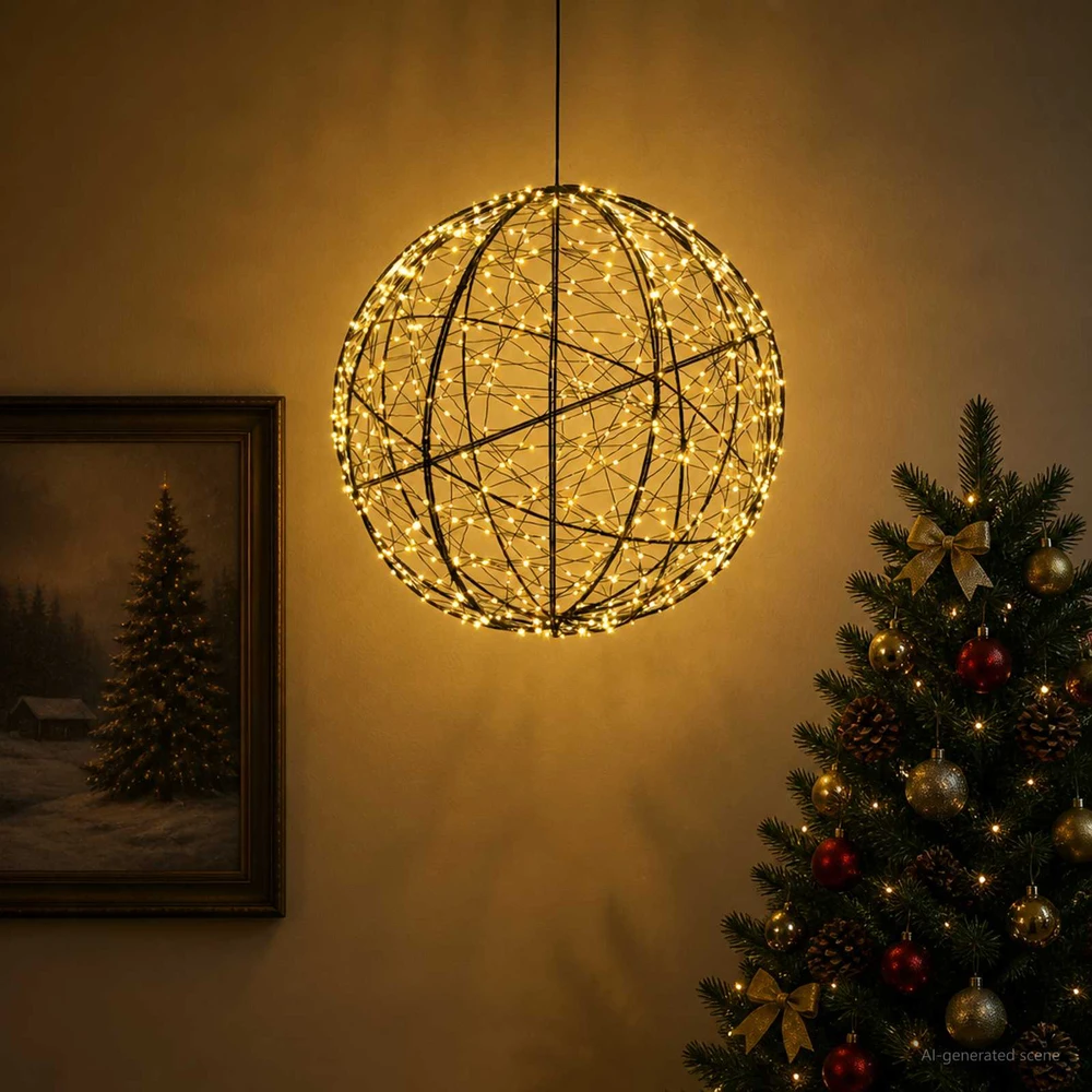 Kalėdų finialo šviesa 500 LED Šilta balta Ø 40 x 42 cm