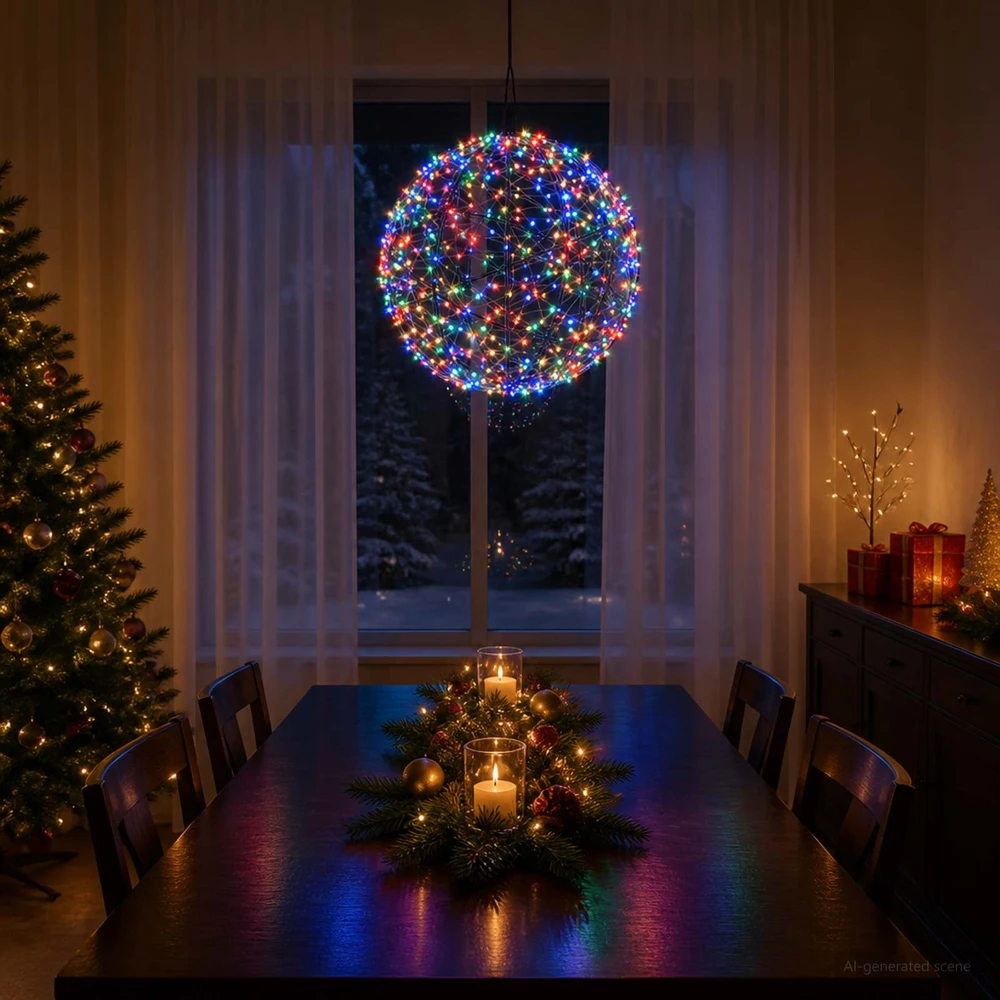 Kalėdų finialo šviesa 750 LED Įvairių spalvų Ø 50 x 52 cm