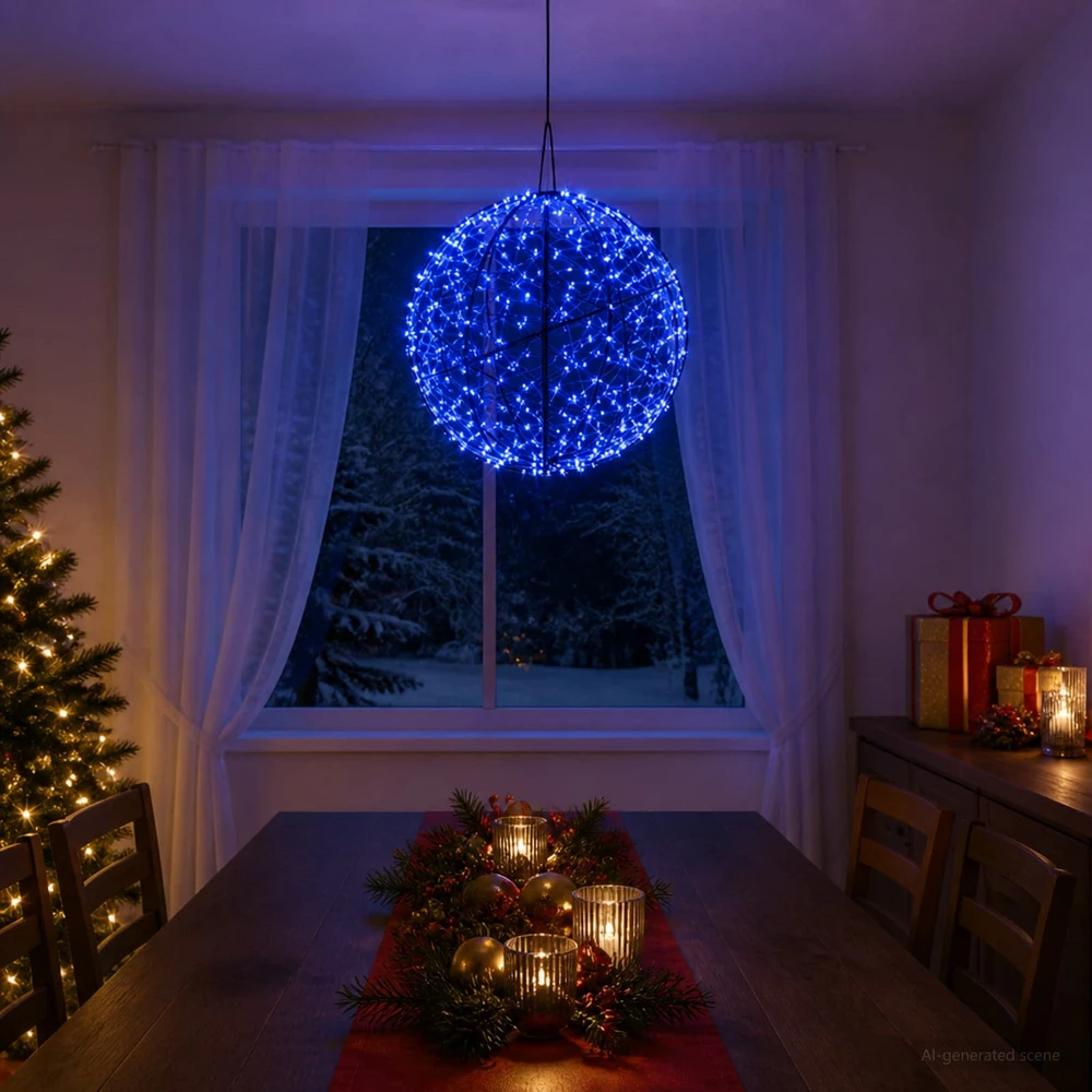 Kalėdų finialo šviesa 750 LED Mėlyna Ø 50 x 52 cm