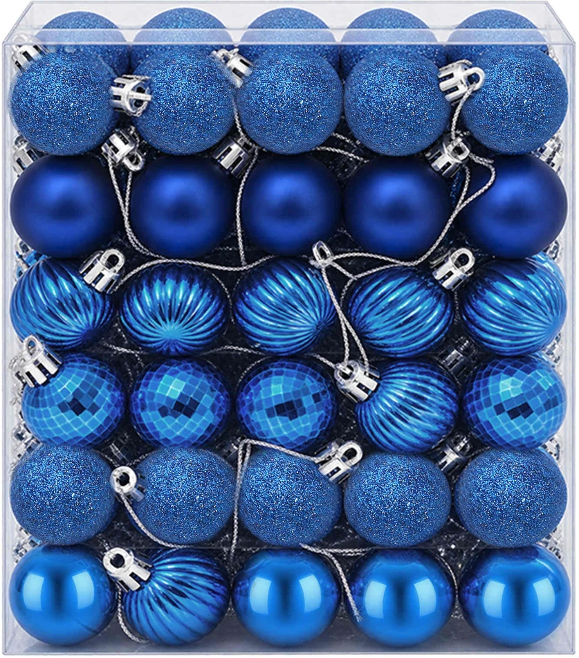 Kalėdų kamuoliukų rinkinys 150 vnt. Mėlyna 3 cm Polystirenas