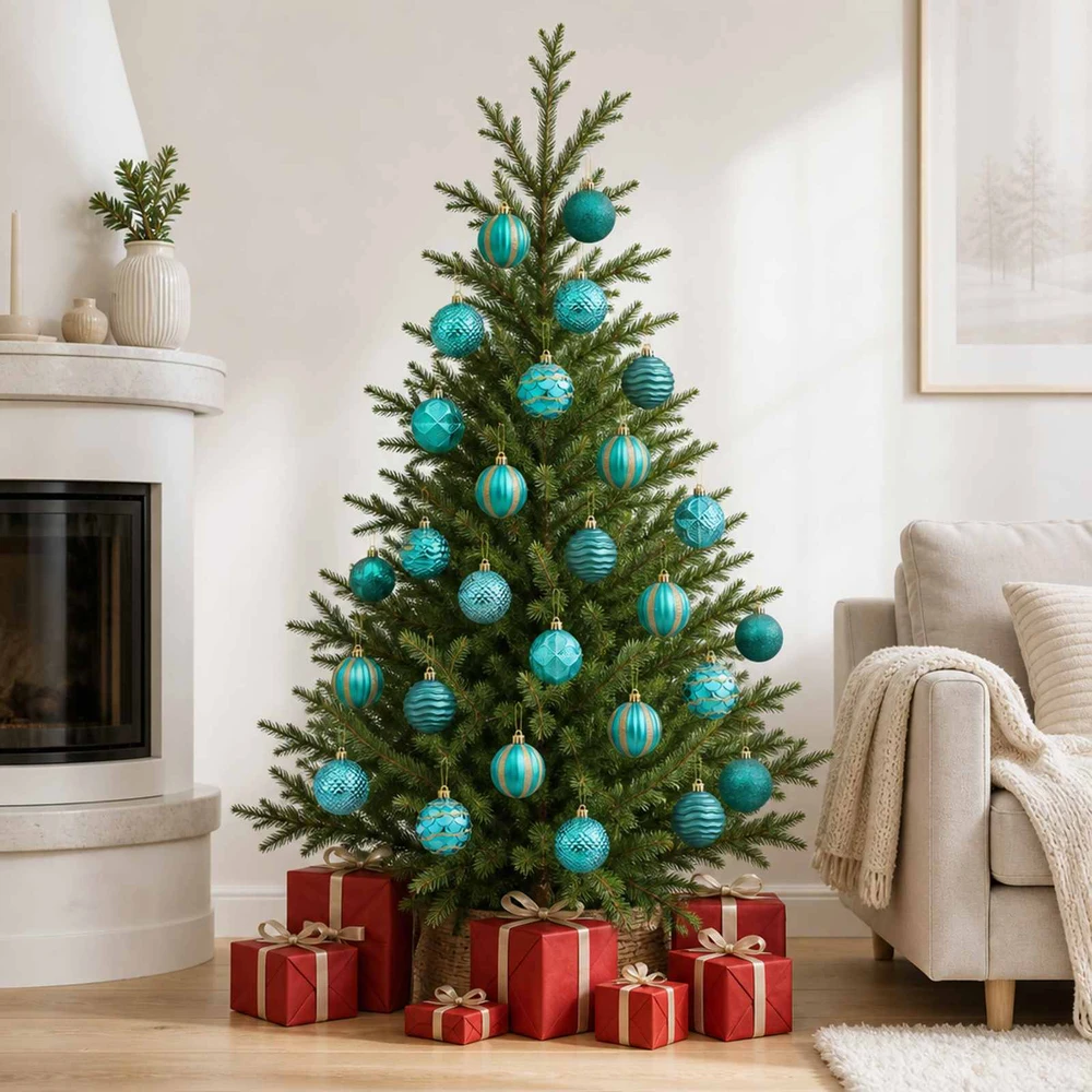 Kalėdų kamuoliukų rinkinys 36 vnt. Žalia 6 cm Polystirenas
